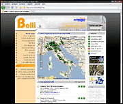 Schermata del sito bolli.it